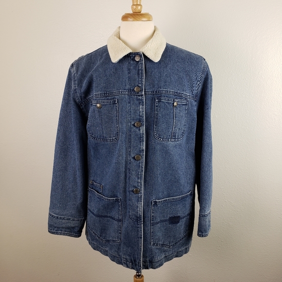 Lauren Denim Chore Jacket | Vintage Denim Coat - Picture 2 of 12